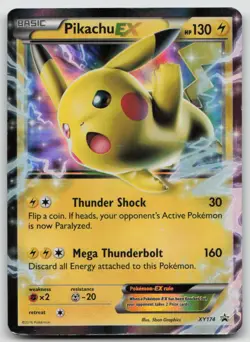 Pikachu EX XY174 Holo Promo XY Promo Pokemon HP - Image 1