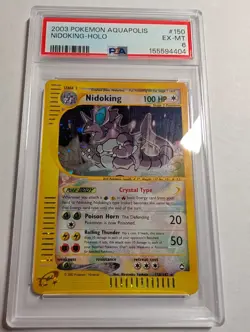 Pokemon TCG Aquapolis Nidoking 150/147 Secret Rare Holo PSA 6 English 2003 - Image 1