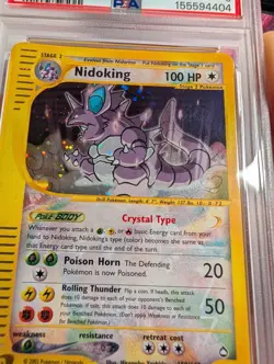 Pokemon TCG Aquapolis Nidoking 150/147 Secret Rare Holo PSA 6 English 2003 - Image 2