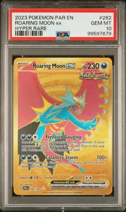 PSA 10 - Roaring Moon Ex - Hyper Rare 262/182 Paradox Rift Pokemon - 2023 - Image 1