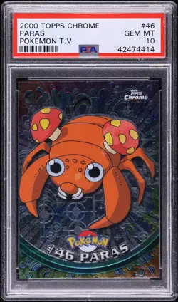 2000 Pokemon Topps Chrome TV Series Paras #46 PSA 10 - Image 1