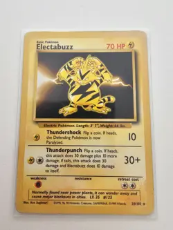 Electabuzz 20/102 - 1999 Pokemon Base Set, Rare - Moderately Played - Image 1
