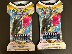 Pokemon 2X SILVER TEMPEST SLEEVED BOOSTER PACK NEW FACTORY-SEALED - Image 1