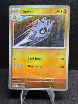 Pokemon Pupitar 048/131 Sv: Prismatic Evolutions Holo Master Ball Pattern 90 HP - Image 1