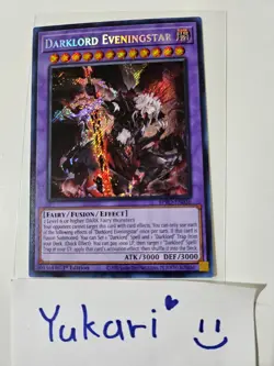 Darklord Eveningstar (Secret rare) BPRO-EN036 1st Edition YuGiOh TCG mint - Image 1