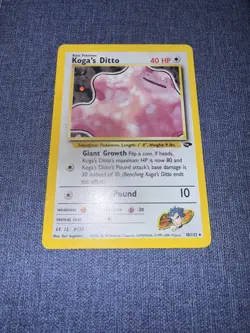 Pokemon 2000 Koga's Ditto Gym Challenge Holo Rare Card 10/132 Unlimited Edition - Image 2