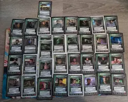 34 Card Lot Star Trek CCG 1E Romulan Only Rare UC C Vintage TCG DS9 TNG - Image 1