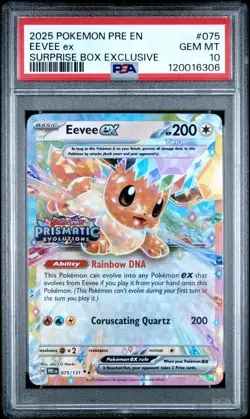 Eevee EX #075 - Prismatic Surprise Box - Pokemon Card - PSA 10 - Image 1