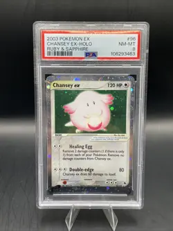 PSA 8 Pokemon Chansey ex Ruby & Sapphire 96/109 Holo Card - Image 1