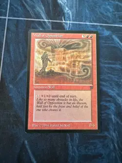 Wall of Opposition MTG Legends Rare Red Creature NM - Image 1