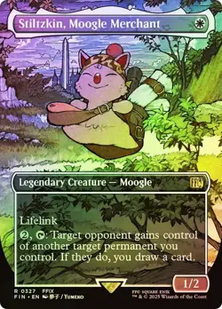 Stiltzkin, Moogle Merchant Foil Borderless Final Fantasy MTG NM - Image 1