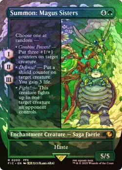 Summon: Magus Sisters Foil Borderless Final Fantasy MTG NM - Image 1