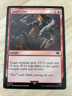 MTG Gimli's Fury The Lord of the Rings: Tales of Middle-earth #0131 Regular NM/M - Image 1