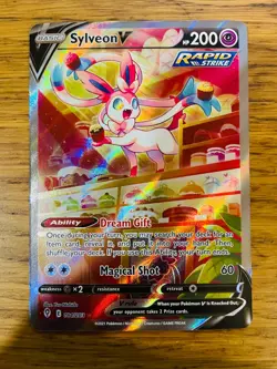 NEAR MINT! Sylveon V (184/203) Evolving Skies Full Art Ultra Rare Pokemon Card! - Image 1