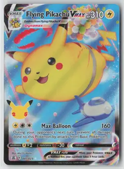 Flying Pikachu VMAX 007/025 Holo Rare VMAX Celebrations Pokemon NM - Image 1