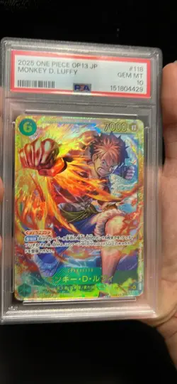 Bandai One Piece Card Game Monkey D. Luffy OP13-118 Holo JP PSA 10 2025 - Image 1