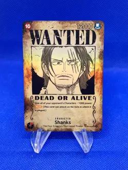 One Piece Emperors in the New World Shanks OP09-004 Wanted Poster SP NM - Image 1
