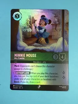 Disney Lorcana Minnie Mouse - Mrs. Cratchit (Epic) Winterspell Epic #213/204 NM - Image 2