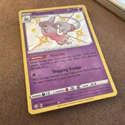 Hatterene SV056/SV122 - Baby Shiny Holo Rare - Shining Fates Pokemon Card NM - Image 1