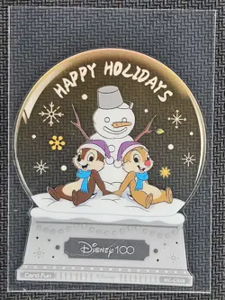Chip Dale Crystal Ball Card Fun Disney100 Carnival Merry Christmas #MC-CR08 - Image 1