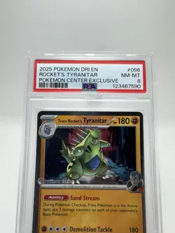 PSA 8 Team Rockets Tyranitar Destined Rivals Pokemon Center Promo Stamped - Image 3