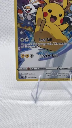 Pokemon Pikachu TCG SWSH Black Star Promo Holo Card SWSH020 - Image 2