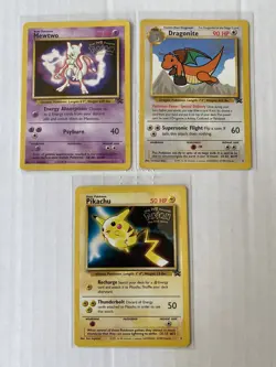 Pokemon Dragonite Pikachu Mewtwo Black Star Promo Kids WB Stamp Set - Image 1