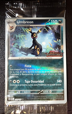 POKEMON UMBREON SEALED PROMO CARD. OBSIDIAN FLAMES ES 130/197 SPANISH - Image 1