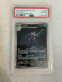 2024 Pokemon Paldean Fates Palafin Illustration Rare #225 PSA 10 Gem Mint - Image 1