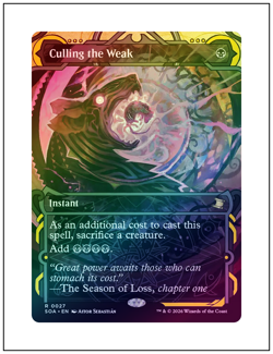 1x Culling the Weak, Foil, Secrets of Strixhaven Mystical Archive, Magic MTG NM - Image 1
