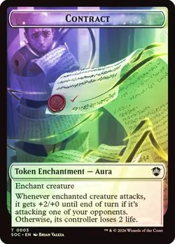 Foil Pegasus/Contract Token, Strixhaven Tokens, MTG Token, Magic the Gathering - Image 2