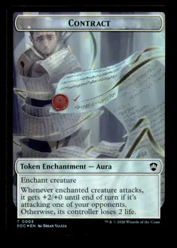Contract // Pegasus Double-Sided Token Commander: SoS MtG Foil NM - Image 1
