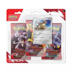 Pokemon TCG Destined Rivals 3 Pack Blister Kangaskhan & Zebstrika (Lot of 12) - Image 2