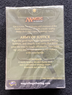 Ninth 9th Edition Core Set ~ ARMY OF JUSTICE Theme Deck Magic MtG sealed box - Image 2
