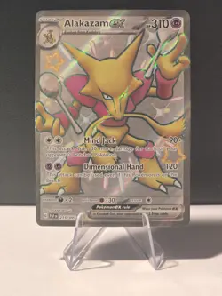Alakazam ex 215/091 Shiny Full Art Ultra Rare - Paldean Fates PAF Pokemon NM - Image 1