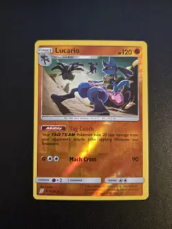 Lucario 117/236 Reverse Holo Rare Unified Minds Pokemon NM - Image 1