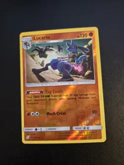Lucario 117/236 Reverse Holo Rare Unified Minds Pokemon NM - Image 3