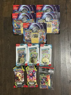 Pokemon TCG Sealed Lot Blisters Sleeved Packs Phantasmal Flames Perfect Order - Image 1