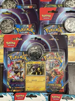 Pokemon TCG Sealed Lot Blisters Sleeved Packs Phantasmal Flames Perfect Order - Image 2