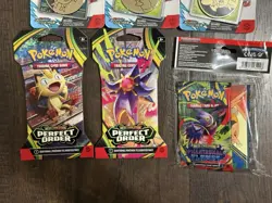 Pokemon TCG Sealed Lot Blisters Sleeved Packs Phantasmal Flames Perfect Order - Image 5