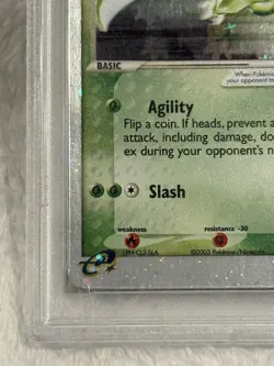 2003 POKEMON EX RUBY & SAPPHIRE #102 SCYTHER EX-HOLO PSA 8 - Image 2