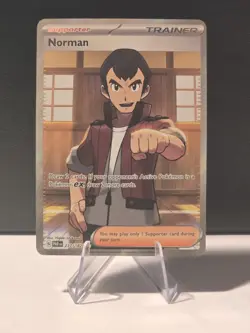 Norman 237/182 Full Art Ultra Rare Trainer - Paradox Rift PAR Pokemon NM - Image 1