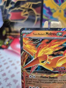 Pokemon TCG Team Rocket's Moltres EX 031/182 Destined Rivals | STAMPED NM - Image 2