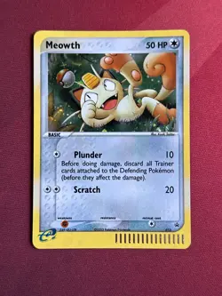 MEOWTH 013 Black Star Promo EX HOLO RARE Pokemon TCG card NM+ CLEAN! - Image 1