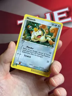 MEOWTH 013 Black Star Promo EX HOLO RARE Pokemon TCG card NM+ CLEAN! - Image 2