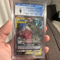 CGC 9 Mega Sableye & Tyranitar GX TAG TEAM 126/236 Unified Minds 2019 ENG - Image 1