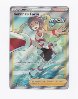 Korrina’s Focus 160/163 FA Full Art Ultra Rare Battle Styles NM Pokemon TCG - Image 1