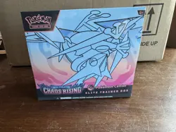 Chaos Rising Pokemon Center ETB Elite Trainer Box (crease On Front) - Image 1