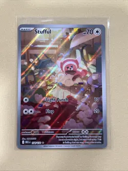 2025 Pokemon TCG Stufful 154/132 Mega Evolutions Illustration Rare Holo - Image 1