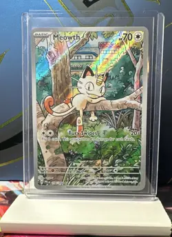Pokemon TCG Meowth 106/094 Me02: Phantasmal Flames Holo Illus Rare 70 HP - Image 1
